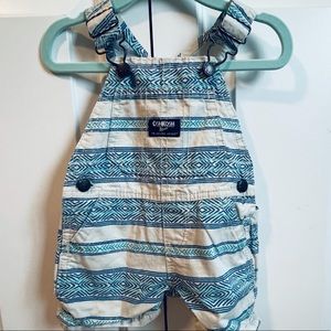 Oshkosh Printed Shortall size 9 months in VGUC